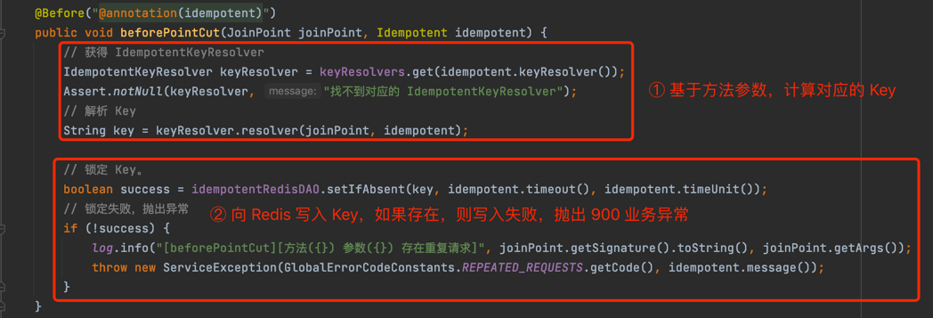 IdempotentAspect 切面